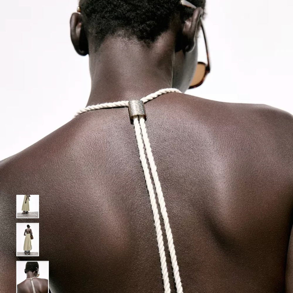 Zara Light Tan Maxi Dress - Picture 8 of 14